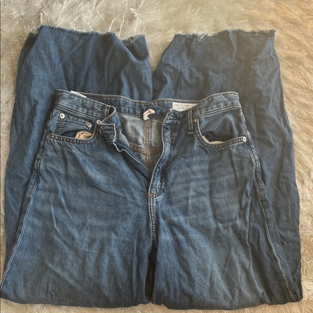 rag & bone Women's Straight Blue Jeans